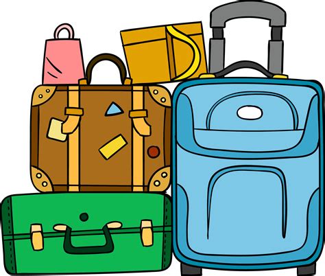 View Full Size Suitcase Baggage Travel Luggage Cartoon Clipart And