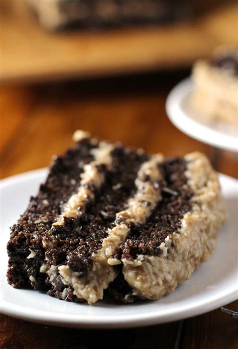 • place flax egg, black bean, avocado, vanilla, and brown sugar and process in a food processor until. German Chocolate Cake Recipe Gluten Free, Dairy Free, Egg Free | Dessert recipes, Food, Healthy ...