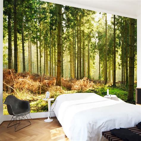 New Design Texture Wallpaper Beautiful Forest Sunshine