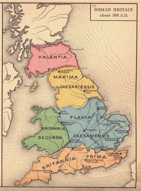 Roman Britain 369 Ce Roman Britain Ancient Maps Roman History