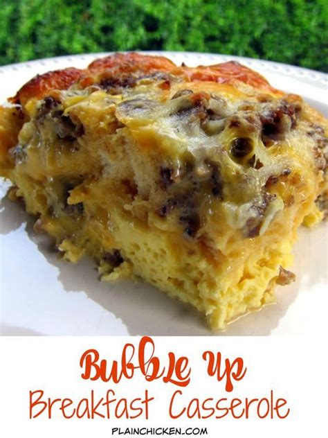 After making this bubble up breakfast casserole i think every breakfast should contain sweet potatoes. Bubble Up Breakfast Casserole - sausage, eggs, cheese and ...