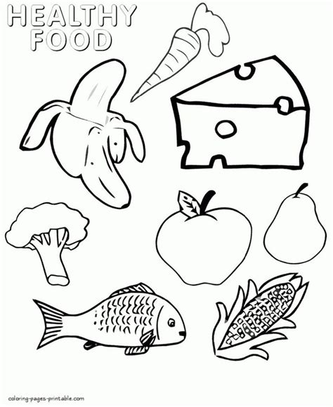 Printable Coloring Pages Food Coloring Food Coloring Pages Coloring