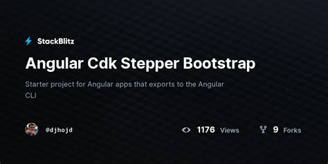 Angular Cdk Stepper Bootstrap Stackblitz