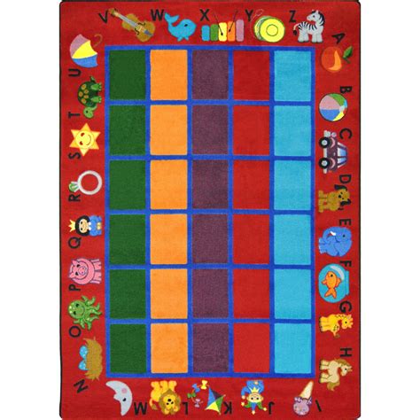 Joy Carpets Kid Essentials Alphabet Phonics Red Rug Studio