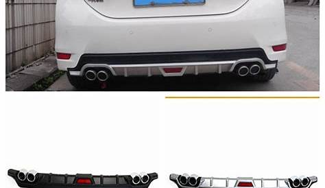 Rear Bumper Lip Diffuser For Toyota Corolla 2014 2017 Rear Bumper