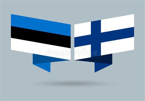 Estonia And Finland Flags Estonian And Finnish National Symbols