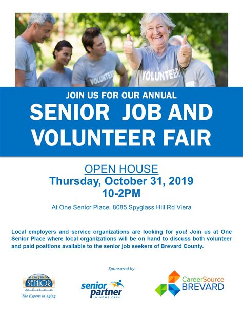 Annual Senior Job And Volunteer Fair Sponsored By One Senior Place