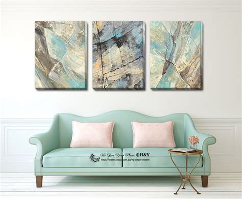 Set Of 3 Abstract Stretched Canvas Prints Framed Wall Art Home Decor Painting Ebay