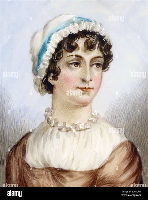 Jane Austen Portrait In Miniature Of The English Novelist Jane Austen