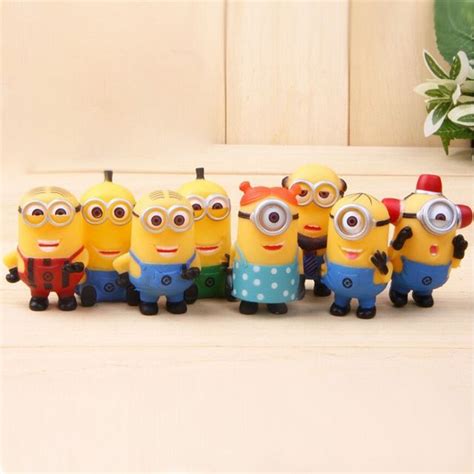 8pcs Despicable Me Minion Character Display Figures Kids Cake Toppers