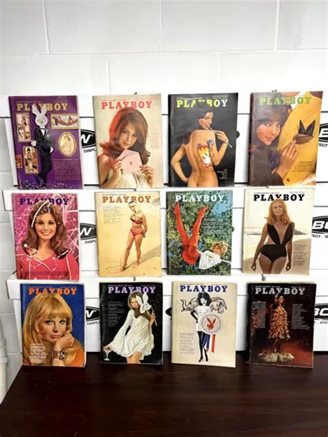 Vintage Playboy Magazines Issues Full Year With Centerfolds