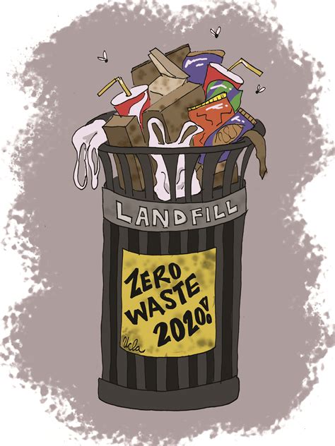 Editorial Cartoon Zero Waste Daily Bruin