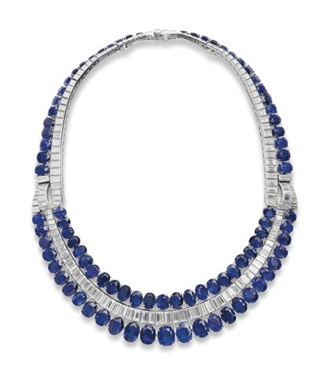 The Nightly Necklace Sapphire And Diamond Bib Necklace