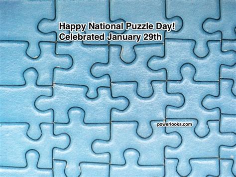 National Puzzle Day Is January 29th