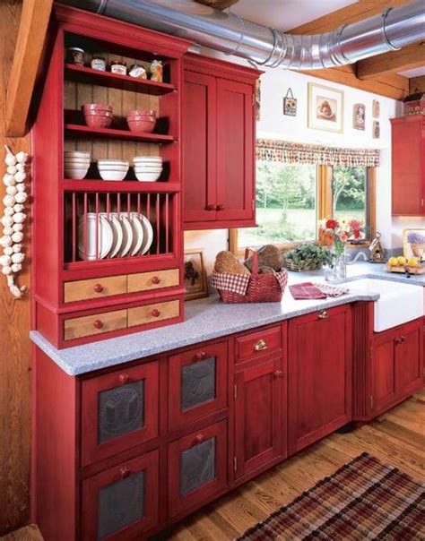 Red oak is strong, durable and relatively inexpensive. Pin by Celia Sorensen on Kitchen Decorating | Country kitchen cabinets, Rustic kitchen cabinets ...
