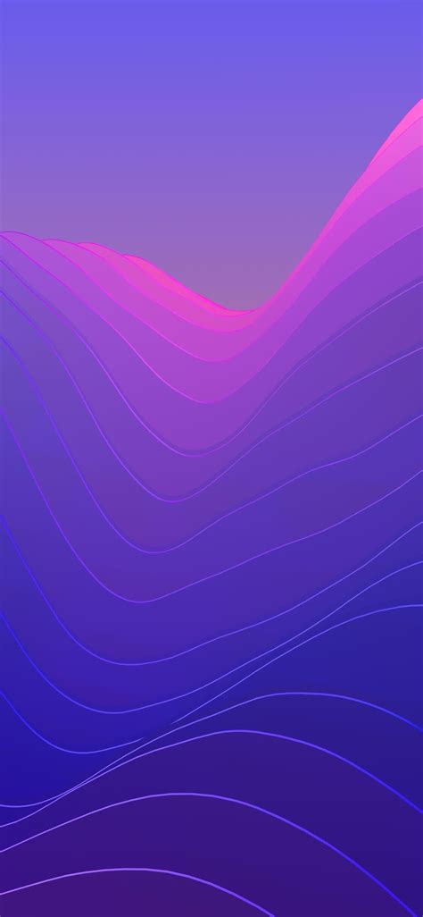 Ios 11 Iphone X Purple Blue Clean Simple Abstract Apple