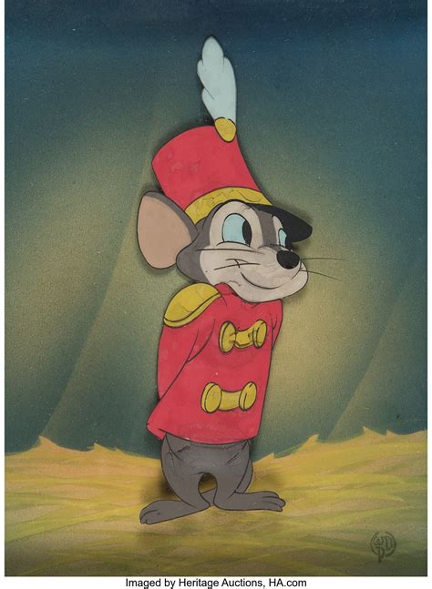Dumbo Timothy Mouse Production Cel Courvoisier Setup Walt Disney