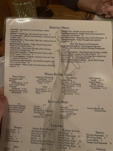 Menu Of Bon Ton Restaurant In Ouray Co 81427