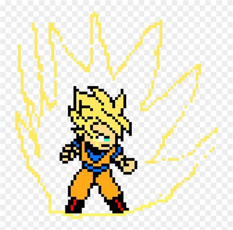 Ssj Goku Super Saiyan Goku Pixel Art Hd Png Download 850x780