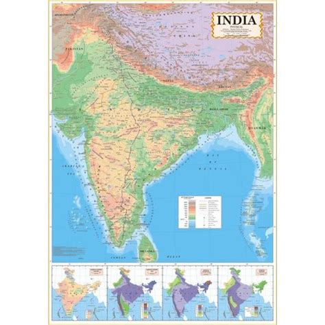 Maplitho Paper India Political Map Size 70x100 Cm At Rs 125piece In New Delhi