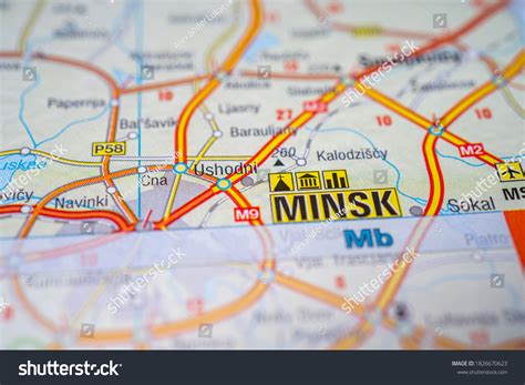 Minsk On Europe Map Stock Photo 1826670623 Shutterstock