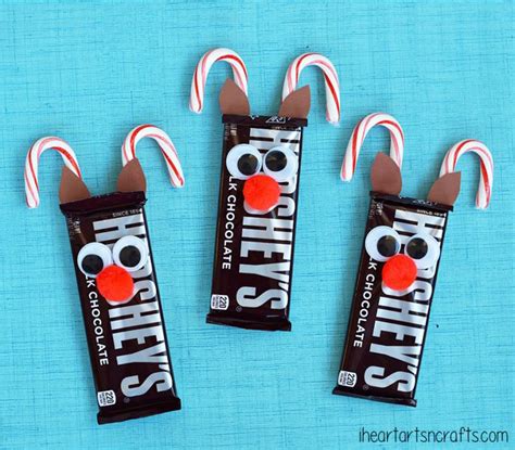 Rudolph Reindeer Candy Bars I Heart Arts N Crafts Easy Diy