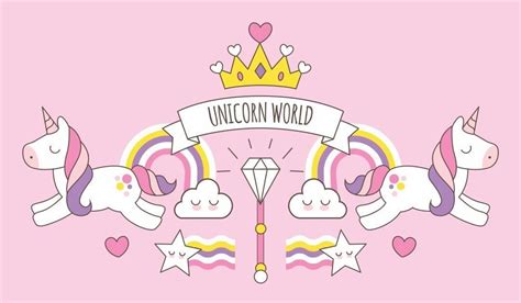 Aesthetic Glitter Rainbow Kawaii Unicorn Wallpaper Pink Unicorn