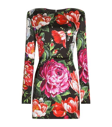 Dolce And Gabbana Floral Midi Dress Harrods Us