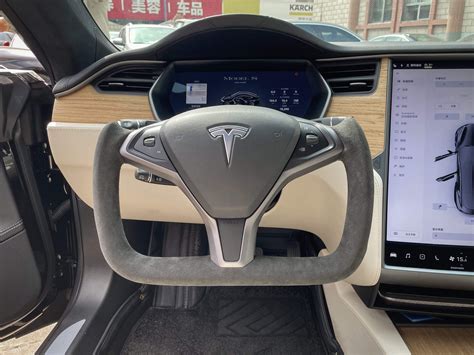 Custom Dry Carbon Fiber Yoke Steering Wheel For Tesla Model S And Model X