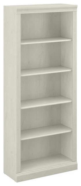 Pemberly Row Tall 5 Shelf Bookcase In Linen White Oak Engineered Wood