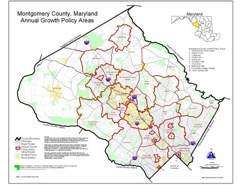 Map Of Montgomery County Md With Cities