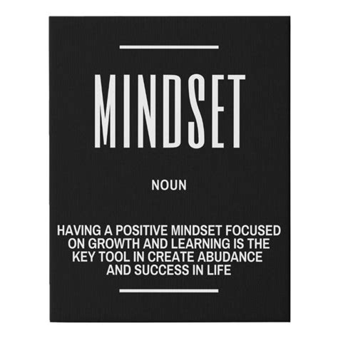 positive mindset definition quote faux canvas print zazzle