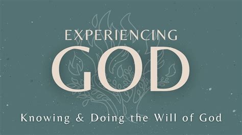 Experiencing God Pt3 God Pursues A Relationship With You Mark