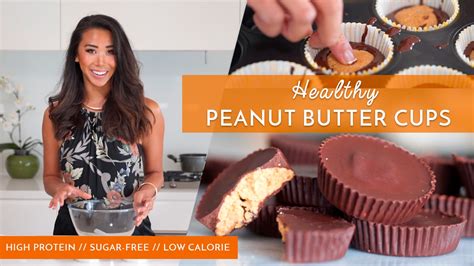 Healthy Peanut Butter Cups Recipe 5 Ingredients Protein Sugar Free Low Calorie Youtube