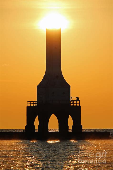 Lighthouse Morning Flame Photograph By Eric Curtin Fine Art America