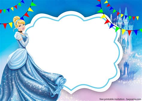 Free Printable Cinderella Invitation Template Free Printable Birthday