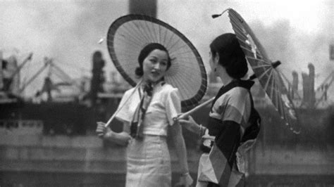 Japanese Girls At The Harbor