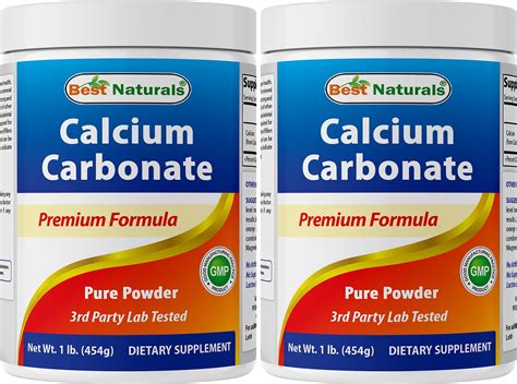 2 Pack Best Naturals Calcium Carbonate Powder 1 Pound Total 2 Pounds