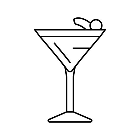 Whiskey Sour Cocktail Glass Drink Line Icon Vector Illustration 18997209 Vector Art At Vecteezy