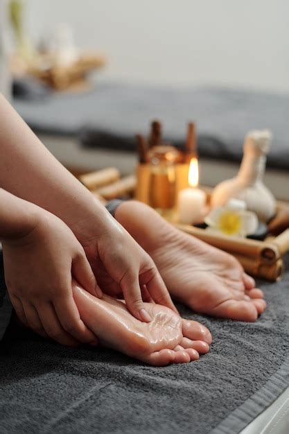 premium photo foot massage with oils