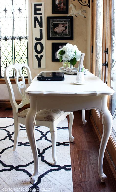 Building your own desktop lets you customize the size, height, shape and color of the play, while saving money. French Provincial Desk Makeover | Confessions of a Serial ...