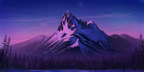 Purple Mountains Digitalpainting