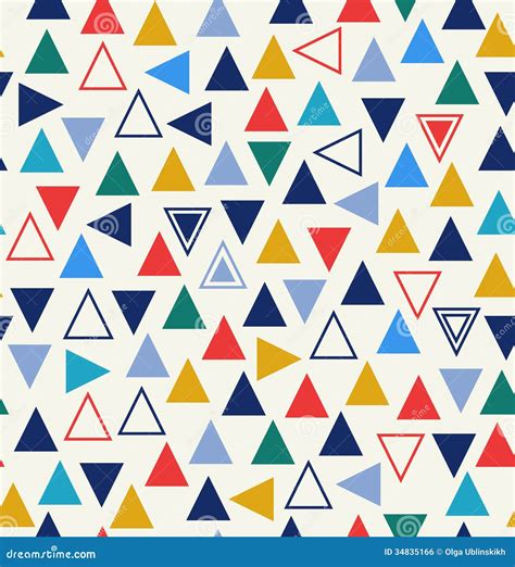 Geometric Seamless Pattern With Triangles Stock Illustration