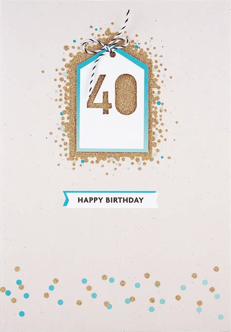 Hallmark 40th Birthday Card Enjoy The Celebrations