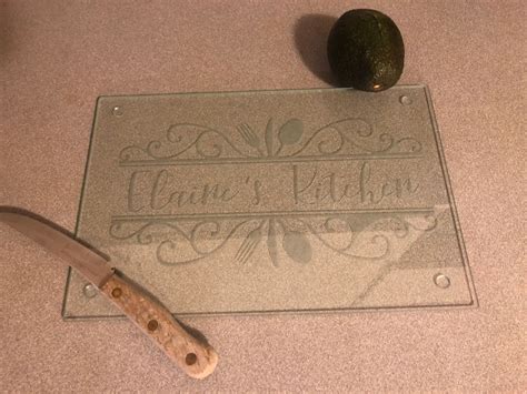 Etched Glass Cutting Boards Personalized Wedding T Etsy