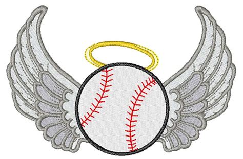 Baseball Angel Embroidery Design Annthegran