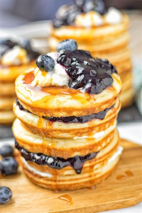 Vegan Ricotta Blueberry Pancakes Contentedness Cooking