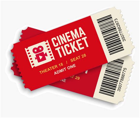 Two Red Cinema Tickets Raffle Ticket Hd Png Download Transparent