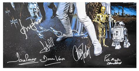 Lot Detail Star Wars Cast Signed Movie Poster Signed By Mark