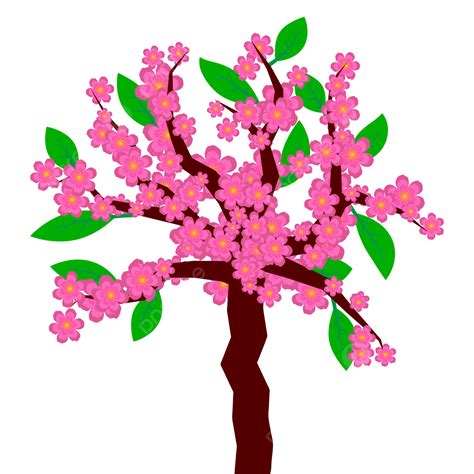 Cherry Blossom Tree Clipart Vector Cherry Blossoms Tree With Pink